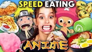 Speed Eating Challenge - Anime Edition! (Naruto, One Punch Man, One Piece)