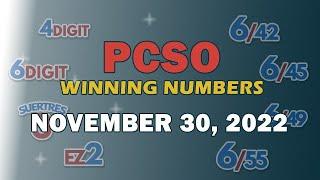 P46M Jackpot Megalotto 6/45, 2D, 3D, 4Digits, and Grand Lotto 6/55 | November 30, 2022