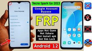 Tecno Spark Go 2023 FRP Bypass Without PC Android 12 | Tecno (BF7) FRP Unlock Google Account Bypass