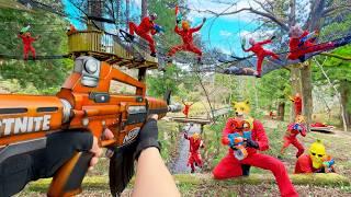 Nerf War | Amusement Park Battle 74 (Nerf First Person Shooter)
