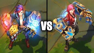 Arcane Brawler Vi vs Arcane Vi Skins Comparison (League of Legends)