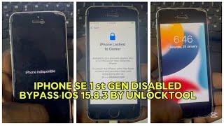 iPhone SE 1 st Gen  iCloud bypass iOS 15.8.3, iPhone is disabled bypass by unlocktool with SIGNAL 