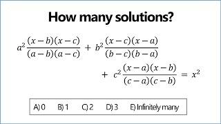 Number of solutions to this tricky equation?!