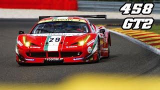 Ferrari 458 GT2 | Beautifull V8 sounds & Downshifts at Spa 2023