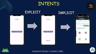 Intents in Android using Kotlin (Part 1) | Explicit & Implicit Intent with Example #android #intents
