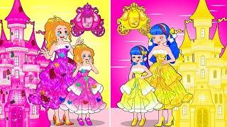 Pink VS Yellow Challenge (Cartoon Animation)