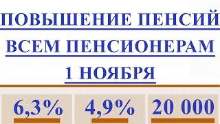 Повышение Пенсий Всем Пенсионерам 1 Ноября