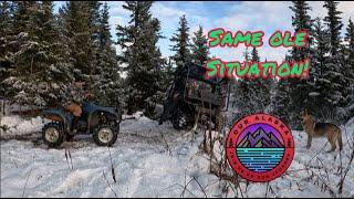 Honda Pioneer Stuck in the Snow | Difficulties of Winter in Alaska