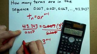 How to Find the Number of Terms in a Geometric Sequence