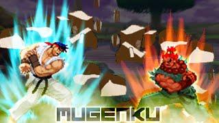 Ice Ryu Burn vs Akuma Gouki Evo. Kamehameha! Street Fighter MUGEN