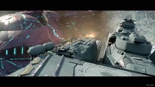 Halo Wars - "Spirit of Fire collides with a Covenant destroyer" Cinematic | 1080p60