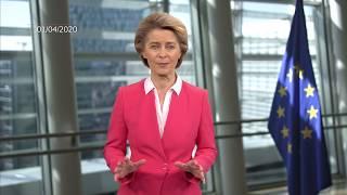 01.04.2020 - Ursula von der Leyen - „Sure“: Kurzarbeitergeld in Italien, Spanien u.a. (deutsch)