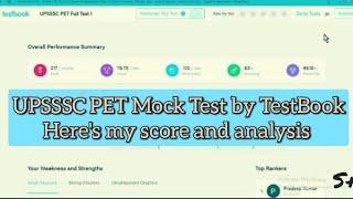 UPSSSC PET Mock Test analysis| #testbook #upsssc #pet