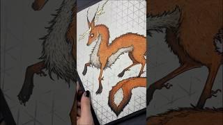 Really happy about it being simple, apparently lol #art #fox #dragon #darkart #weirdart #drawing