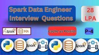 pyspark data engineer interview questions and answers || 3-7 years || Cache vs persist