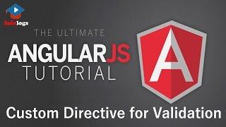 AngularJS Video Tutorials - Custom Directive for Validation