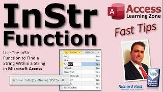 Use the InStr Function to Find a String Within a String in Microsoft Access