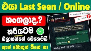 How to See WhatsApp Last Seen and online status if Hidden in sinhala | Check hidden last seen