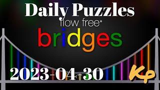 Flow Free Bridges - Daily Puzzles - 2023-04-30 - April 30th 2023