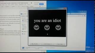 Idiot Virus On a School Computer