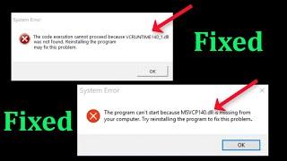 Origin MSVCP140.dll And VCRUNTIME140.dll Error - Origin Setup 0xc00007b Not Opening - Fix