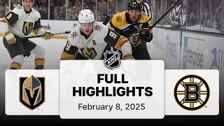 NHL Highlights | Golden Knights vs. Bruins | February 08, 2025