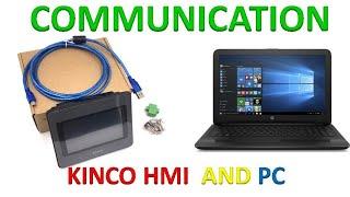 how to connect kinco HMI and PC | kinco hmi USB cable driver update