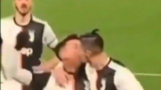 Ronaldo kissing Dybala during celebration | Kissing Cristiano Ronaldo