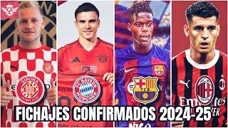 FICHAJES YA CONFIRMADOS en el Mercado de Pases de VERANO 2024-25, Barca, Bayern, Milan se Refuerzan