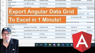 Angular Material Table / Grid Export to Excel – in 1 Minute!