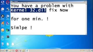 Simple Fix KERNEL32.dll error (Windows 7/8/8.1 and 10)