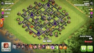 coc hog valkiry giant wizard vs base TH 9