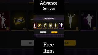 Free Fire Advance server free item review