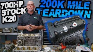 700WHP AWD Turbo Honda K20 STOCK 200,000 Mile Engine Teardown - Ep.16