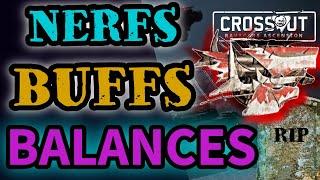 Bricks Balanced, Nidhoggs NERFED, Wheel Builds BUFFED? CROSSOUT July Balance Changes  Review