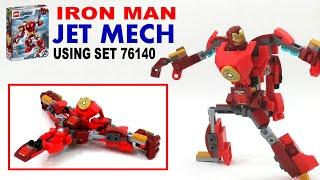 Tutorial:  LEGO 76140 Iron man mech armor  alternate design Transformer jet
