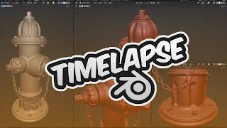 Fire Hydrant Hard Surface Modeling Timelapse (Python Add-on dev update)
