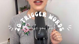 ASMR 20 Tingly Trigger Words (Whispering)