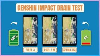 Genshin Impact Battery Drain Test | Google Pixel 3 vs 3 XL vs Sony Xperia XZ3