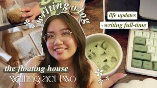  becoming a full-time writer + drafting act two of my fantasy novel | camp nano writing vlog