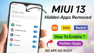 How to hide apps Miui 13 | hidden apps not showing in miui 13