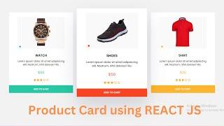 Responsive Product Card Design Using React | From Scratch