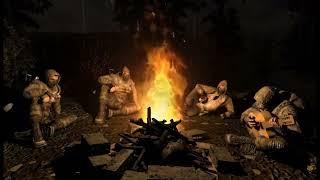 S.T.A.L.K.E.R. - ночь, костёр, гитара -  1 час