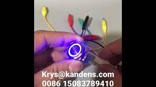 RGB 3-colors illuminated led push button switch #pushbutton #engineering #pushswitch