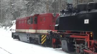 Fichtelbergbahn, Loktausch bei Niederschlag