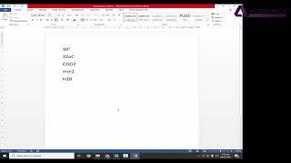 How to Do Superscript and Subscript in MS Word | Move Letters or Numbers up or down