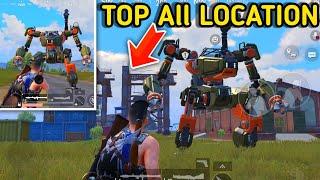 All Mecha Robot Locations in payload 3.0 mode l Pubg mobile l payload 3.0 Mecha Robot Locations