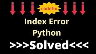 Index Error Python