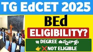 TG EdCET/BEd Eligibility in Telangana@StudentUpdates247