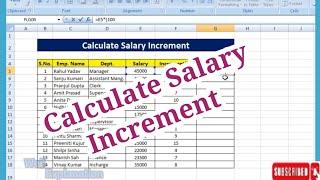 How to Calculate Salary Increment in Excel||New Salary Calculation||Excel Tutorial||